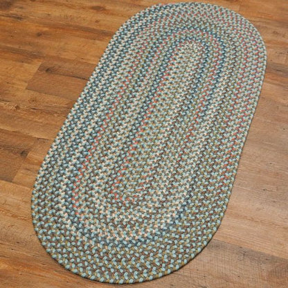 Colgate Braided Multi Stone Blue Indoor Runner Modern Farmhouse Rug