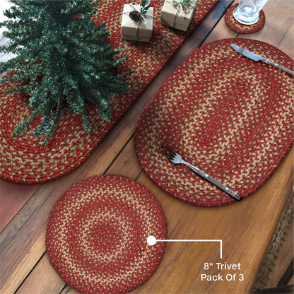 Apple Pie Red Jute Braided Accessories