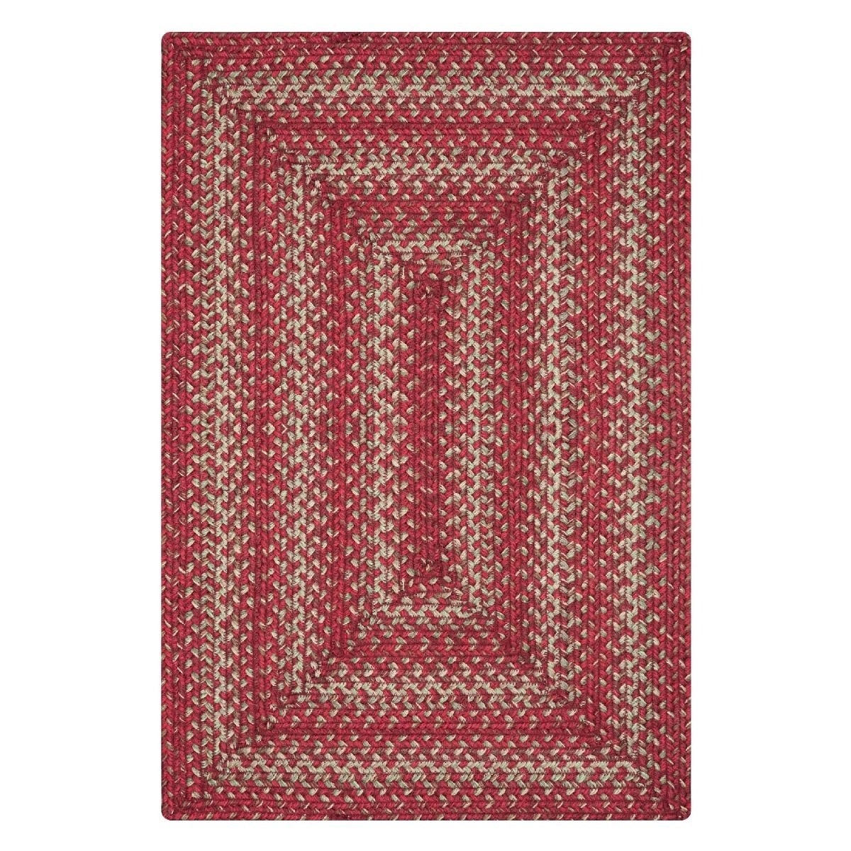 Apple Pie Red-Beige Rectangular Jute Braided Rugs - Braided-Rugs.com