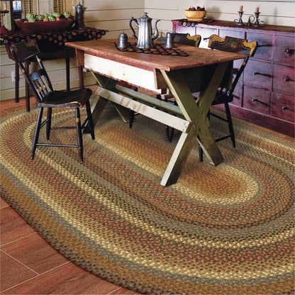 Biscotti Brown Cotton Oval Braided Rugs