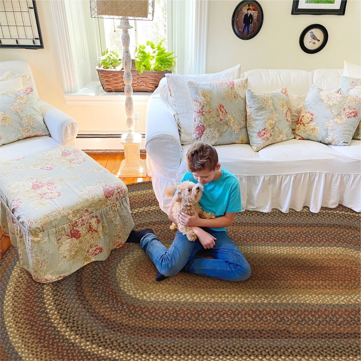 Biscotti Brown Cotton Oval Braided Rugs –