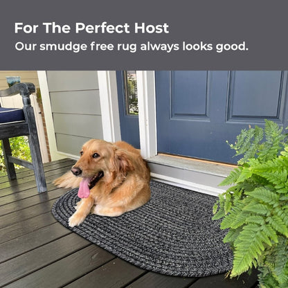 Black Outdoor Braided Oval Rugs - Braided-Rugs.com