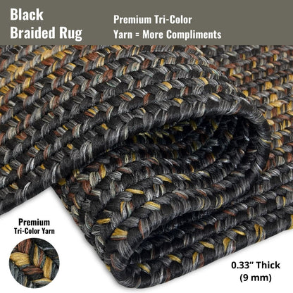 Black Forest Outdoor Braided Rectangular Rugs
