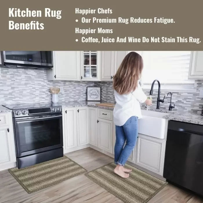Non Slip, Waterproof Rug - Chicory - Entryway, Kitchen, Bathroom