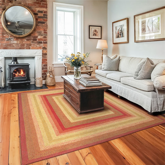 Cider Barn Red Jute Braided Rectangular Rugs