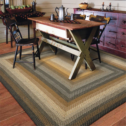 Cocoa Bean Brown and Black Cotton Braided Rectangular Rugs