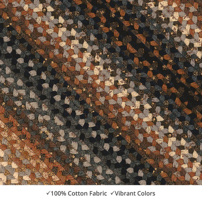 Cocoa Bean Brown and Black Cotton Braided Oval Rugs - Braided-Rugs.com