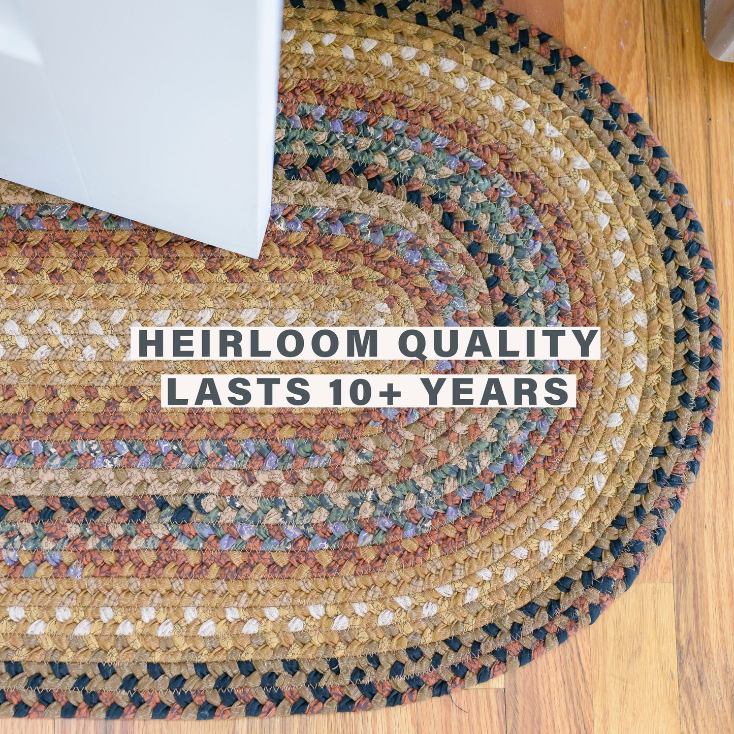 Peppercorn Multi Color Cotton Braided Oval Rugs