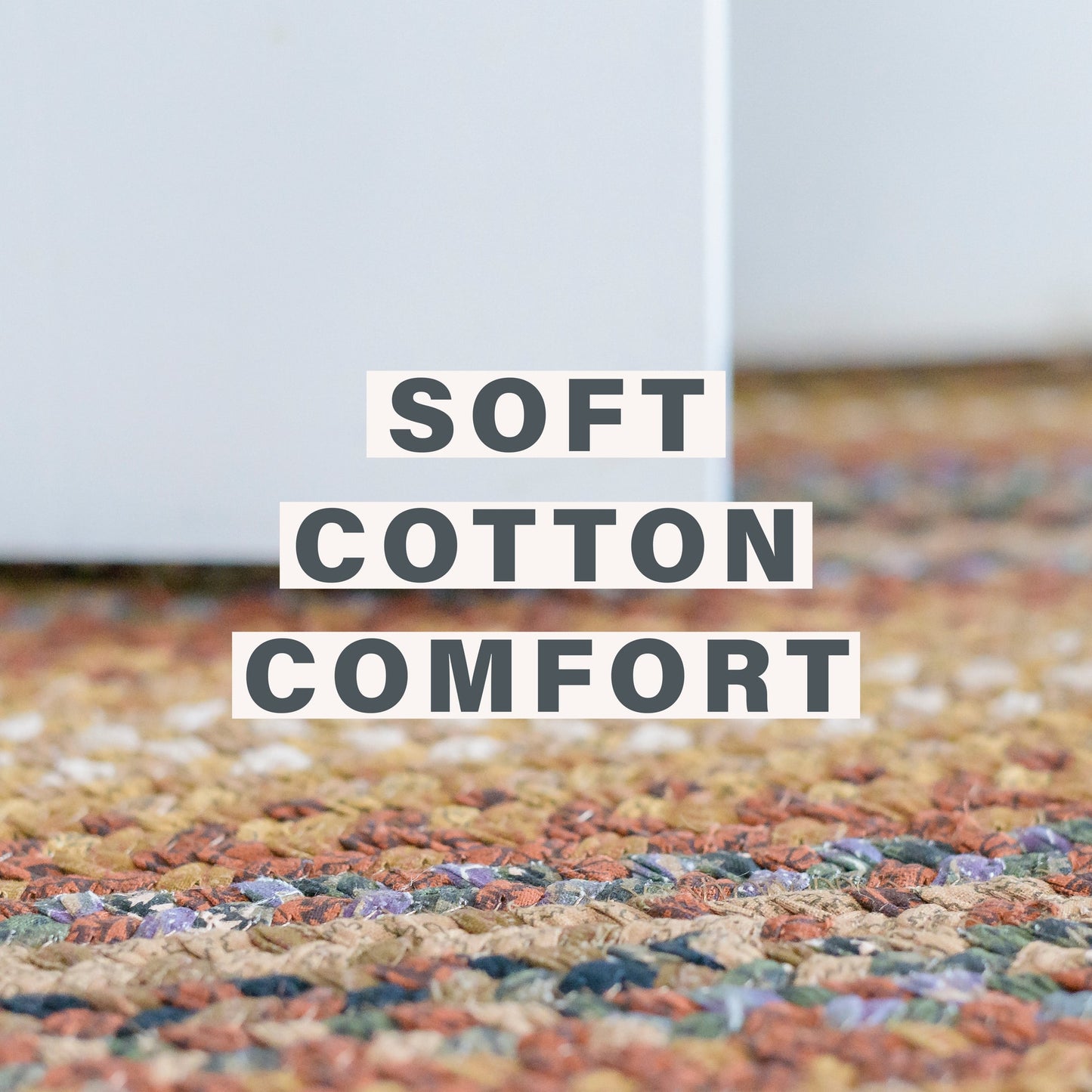Peppercorn Multi Color Cotton Braided Oval Rugs