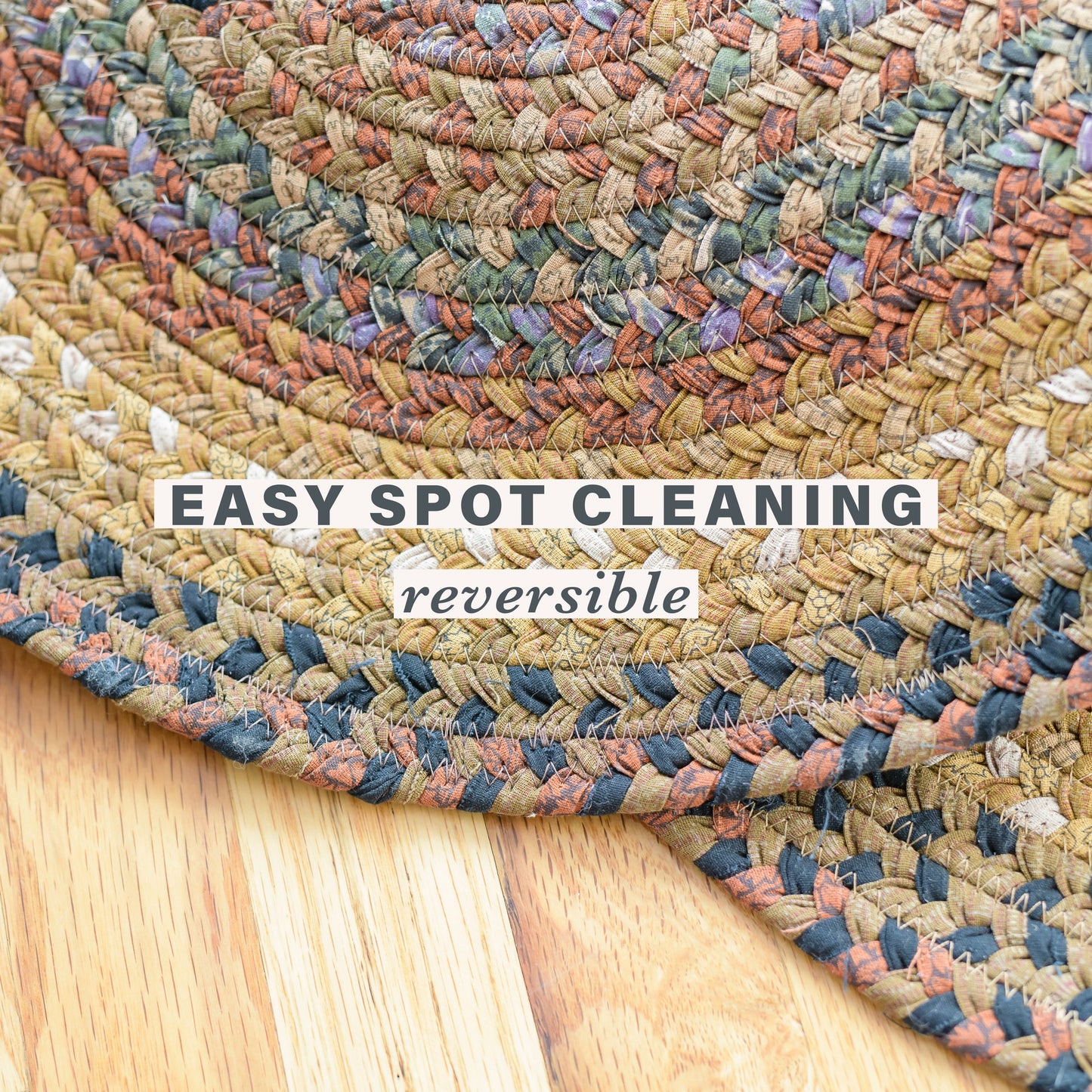 Peppercorn Multi Color Cotton Braided Oval Rugs