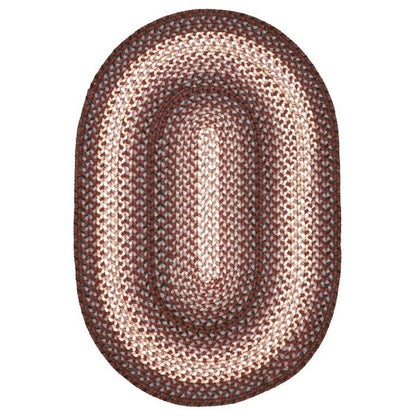Driftwood Brown Ultra Durable Braided Oval Rugs - Braided-Rugs.com