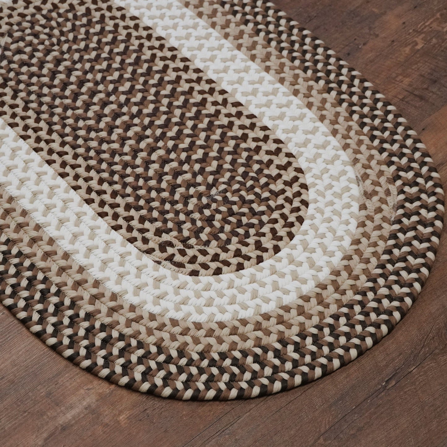 Benson Creek Braided Natural Sand Natural Indoor Outdoor Rustic Farmhouse Rug