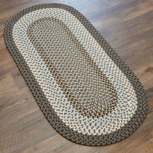 Benson Creek Braided Earth Tone Runner Natural Rustic Farmhouse Rug