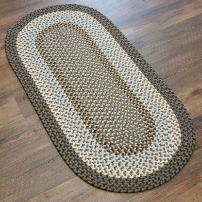 Benson Creek Braided Earth Tone Runner Natural Rustic Farmhouse Rug