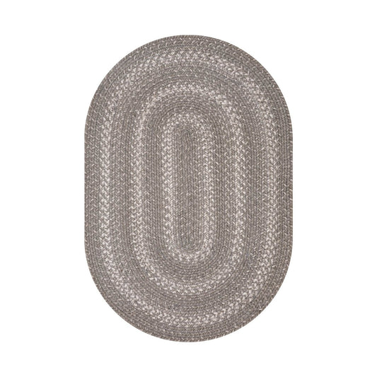 Midnight Moon Brown - Grey Ultra Durable Braided Oval Rugs – Braided-Rugs .com