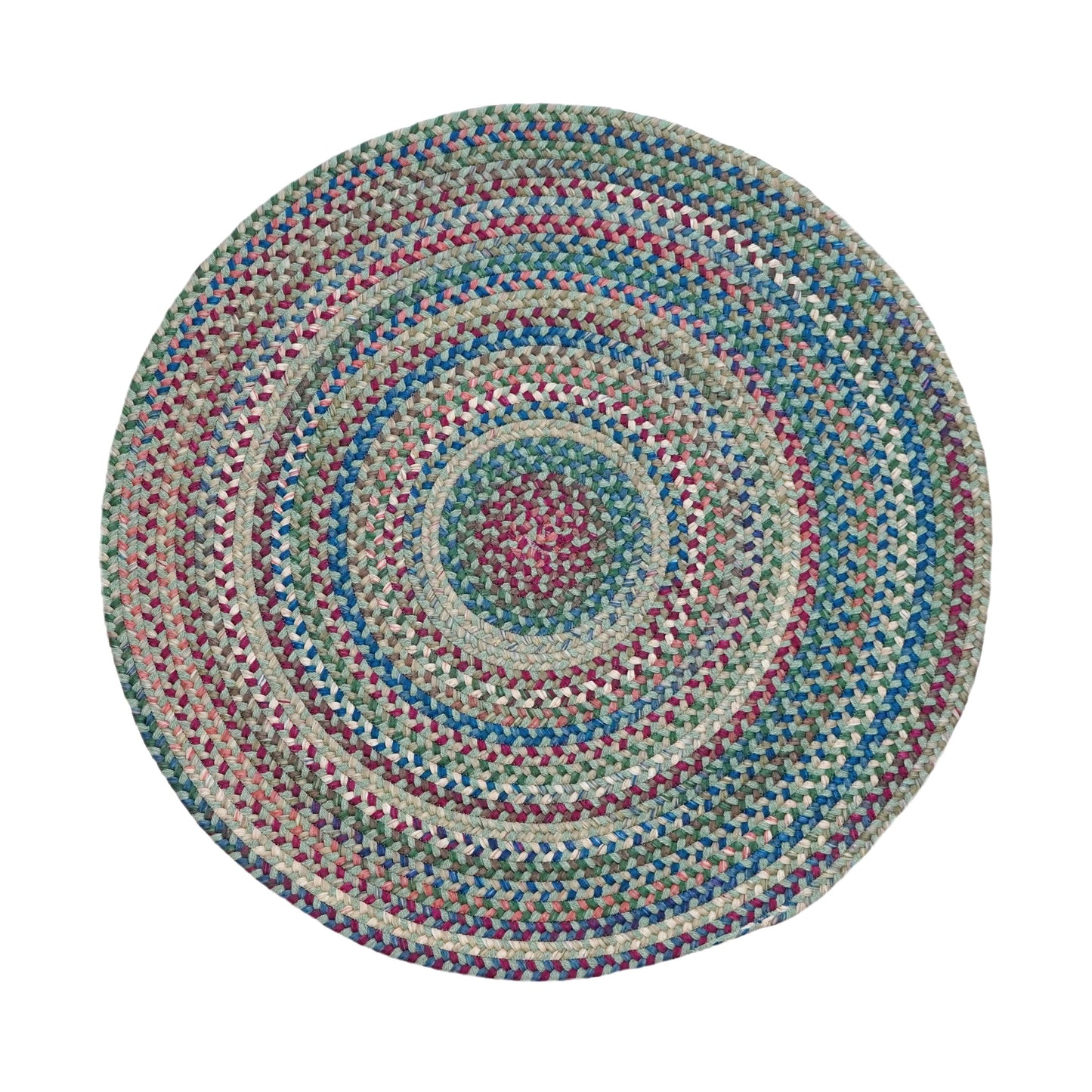 Cloverdale Wool Multi Palm Round Indoor Rustic Farmhouse Rug