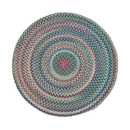 Cloverdale Wool Multi Palm Round Indoor Rustic Farmhouse Rug