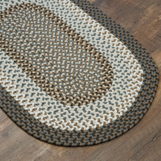 Benson Creek Braided Earth Tone Natural Indoor Outdoor Rustic Farmhouse Rug