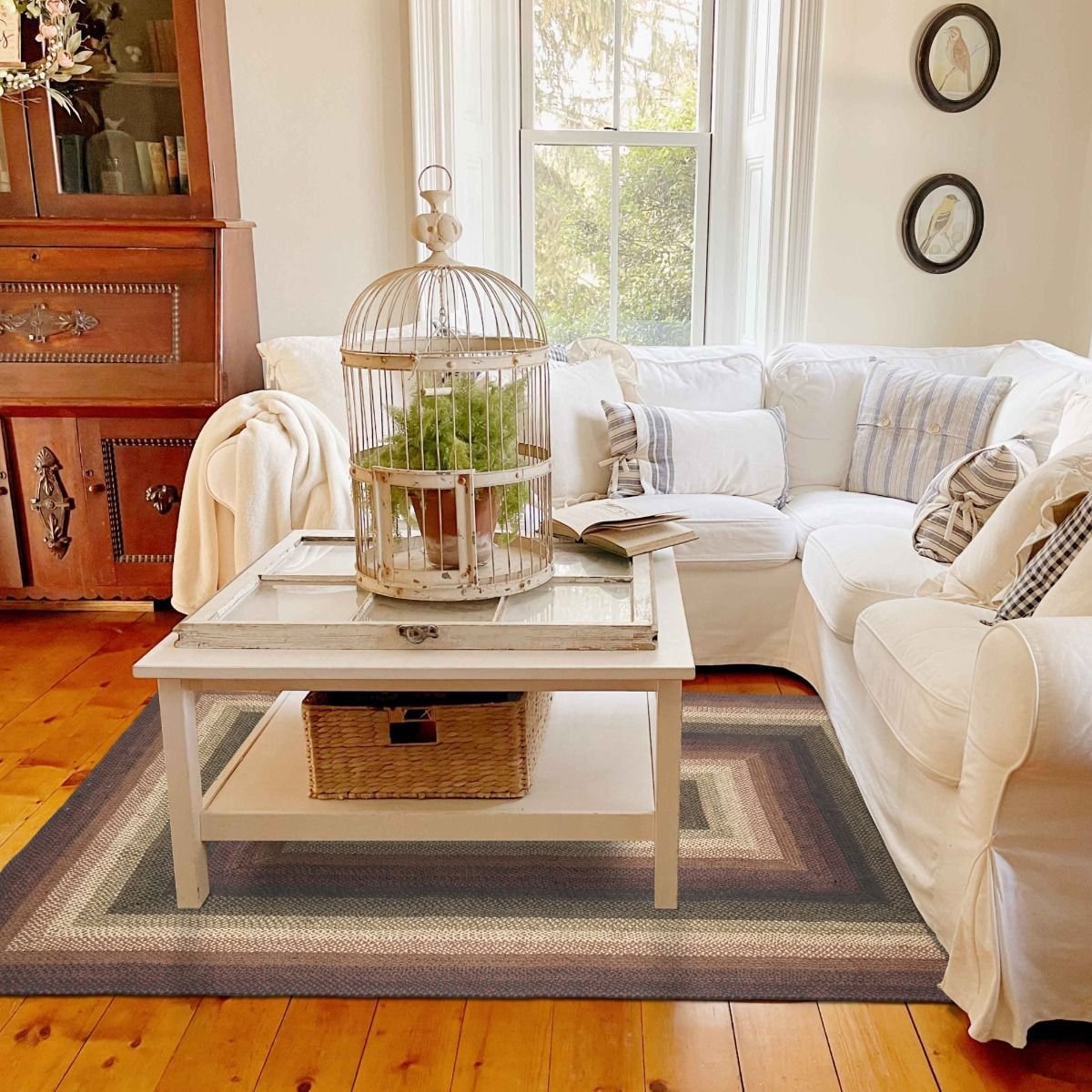 Prescott Black - Burgundy Jute Rectangular Braided Rugs – Braided-Rugs.com