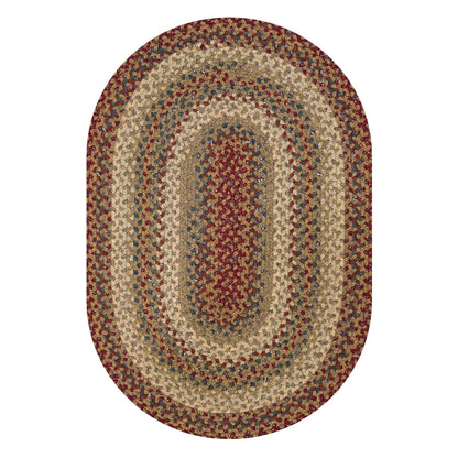 Pumpkin Pie Multi Color Cotton Braided Oval Rugs - Braided-Rugs.com