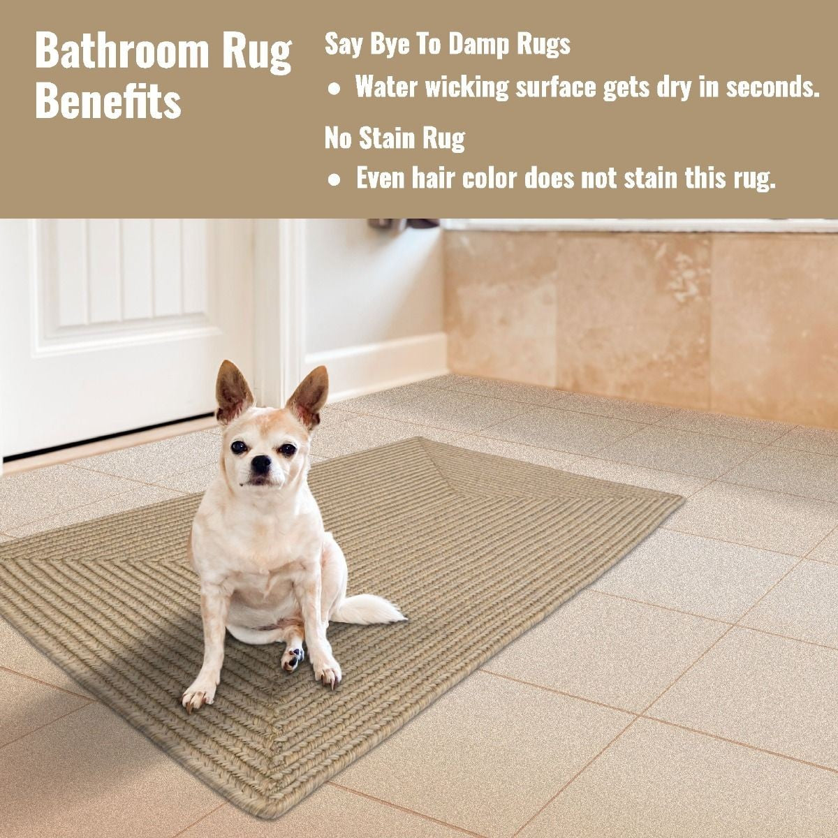 Biscuit Brown Ultra Durable Braided Rectangular Rugs