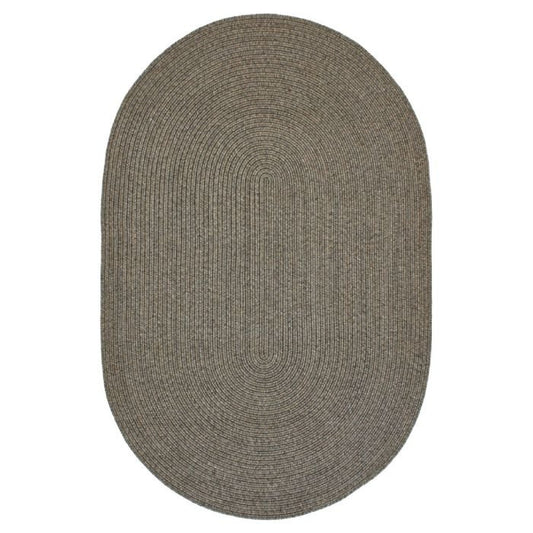 Graphite Grey Ultra Durable Braided Oval Rugs –