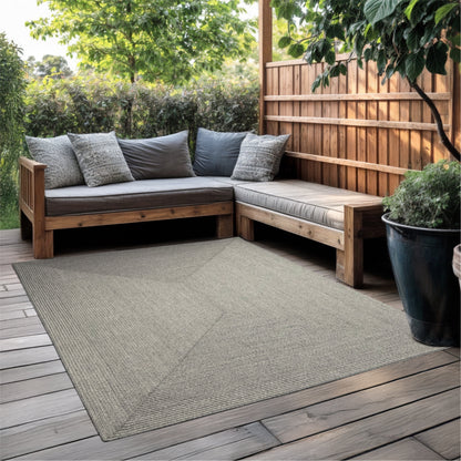 Smoke Grey Ultra Durable Braided Rectangular Rugs
