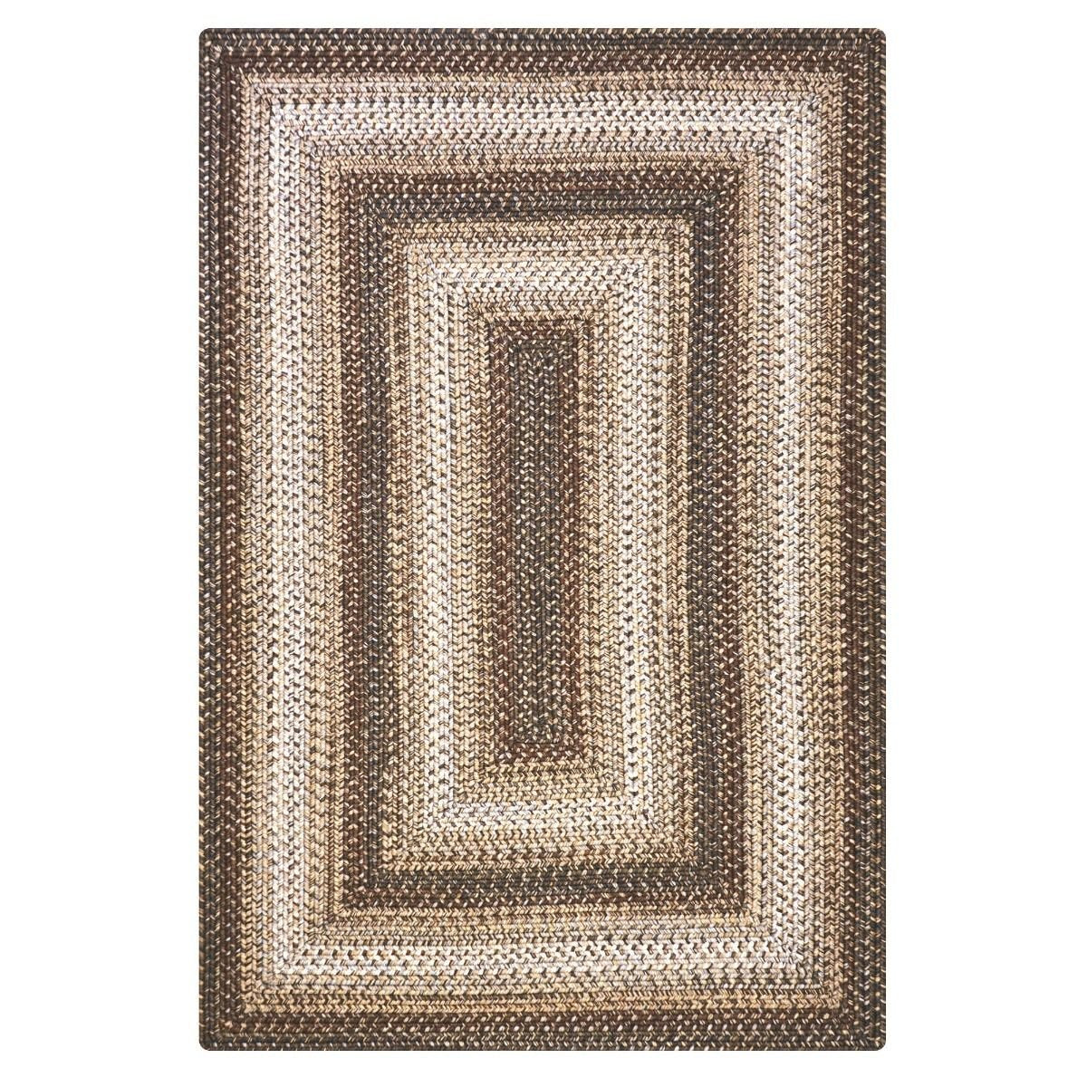 Wildwood Brown Ultra Durable Braided Rectangular Rugs - Braided-Rugs.com