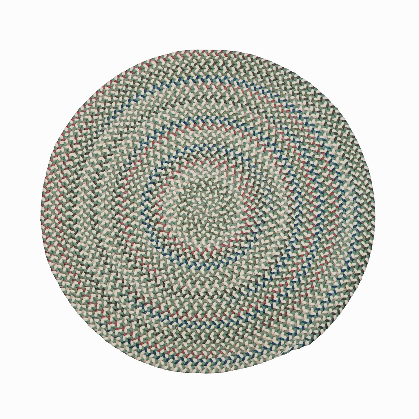 Colgate Braided Multi Moss Yellow Indoor Round Modern Farmhouse Rug