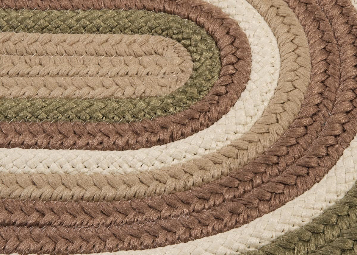 Brooklyn Moss Outdoor Braided Oval Rugs