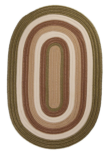 Brooklyn Moss Outdoor Braided Oval Rugs