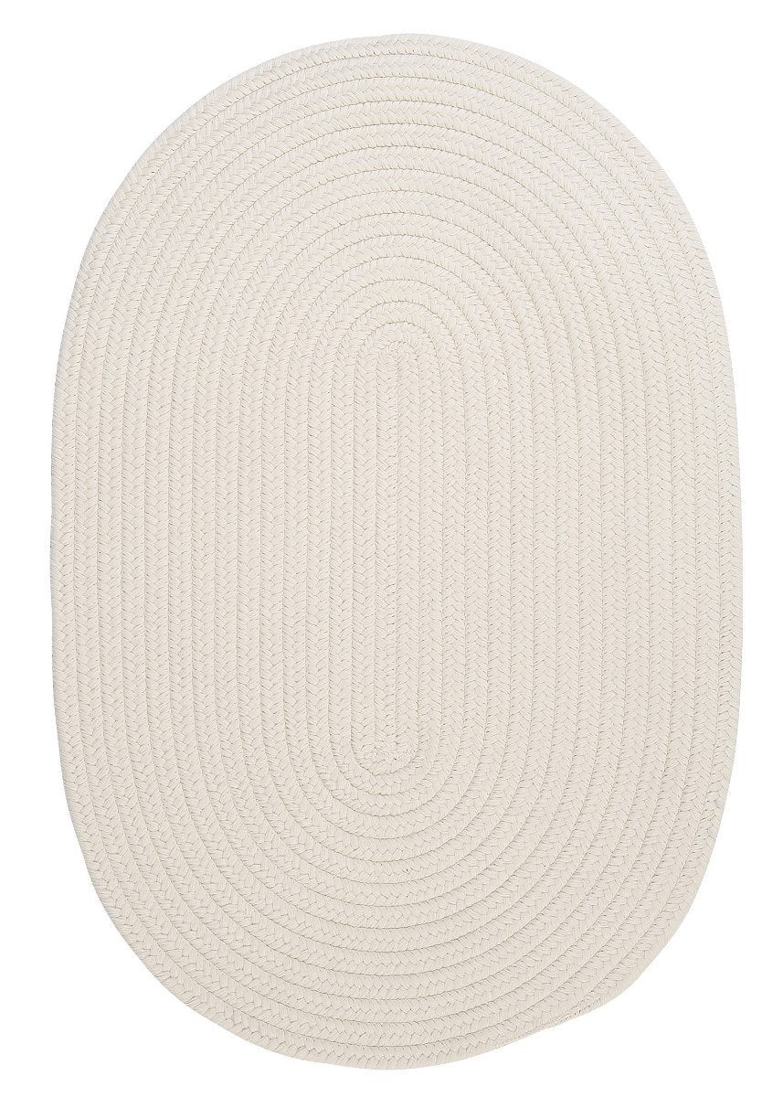 Boca Raton White Outdoor Braided Oval Rugs