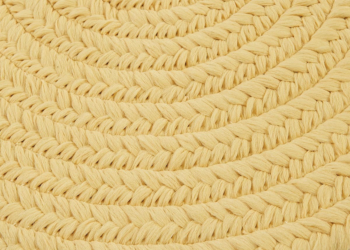 Boca Raton Pale Banana Outdoor Braided Oval Rugs