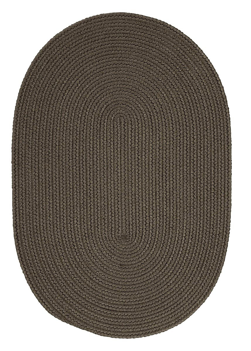 Boca Raton Gray Outdoor Braided Oval Rugs