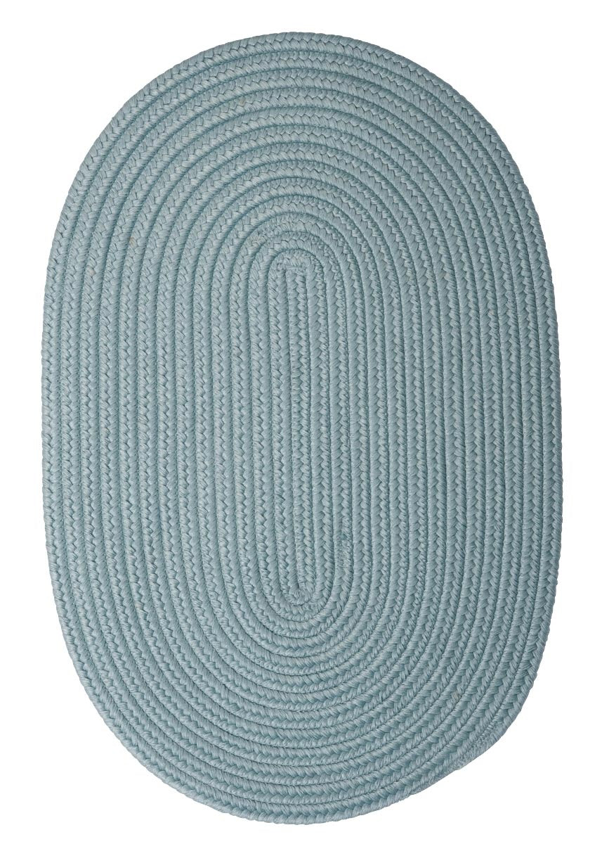 Boca Raton Federal Blue Outdoor Braided Oval Rugs