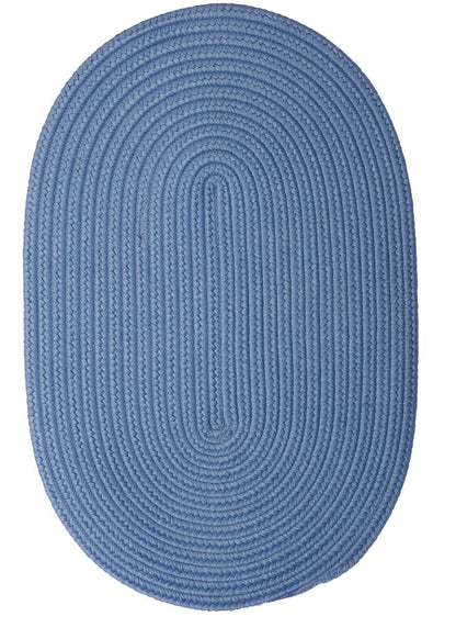 Boca Raton Blue Ice Outdoor Braided Oval Rugs