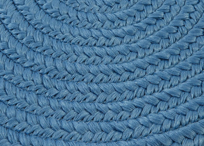 Boca Raton Blue Ice Outdoor Braided Oval Rugs