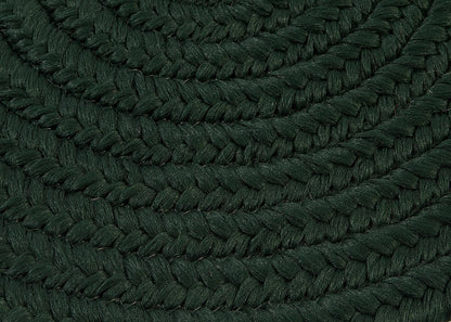 Boca Raton Dark Green Outdoor Braided Oval Rugs