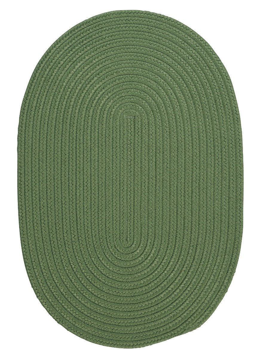 Boca Raton Moss Green Outdoor Braided Oval Rugs