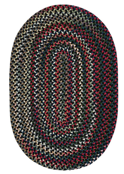 Chestnut Knoll Black Satin Outdoor Braided Oval Rugs