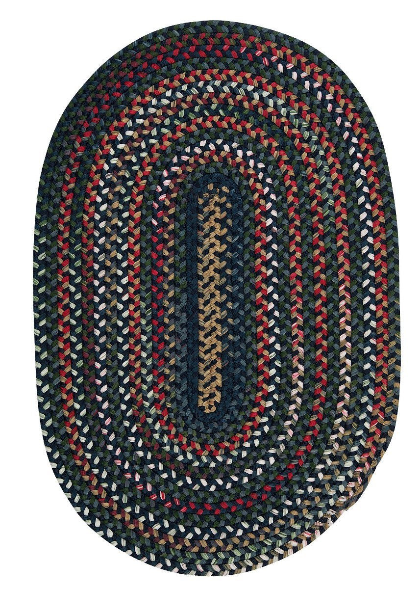 Chestnut Knoll Baltic Blue Outdoor Braided Oval Rugs