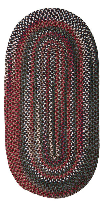 Chestnut Knoll Saddle Brown Outdoor Braided Oval Rugs