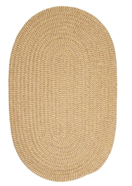 Softex Check Pale Banana Check Outdoor Braided Oval Rugs