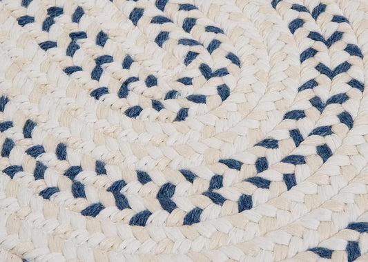 Elmwood Denim Outdoor Braided Oval Rugs