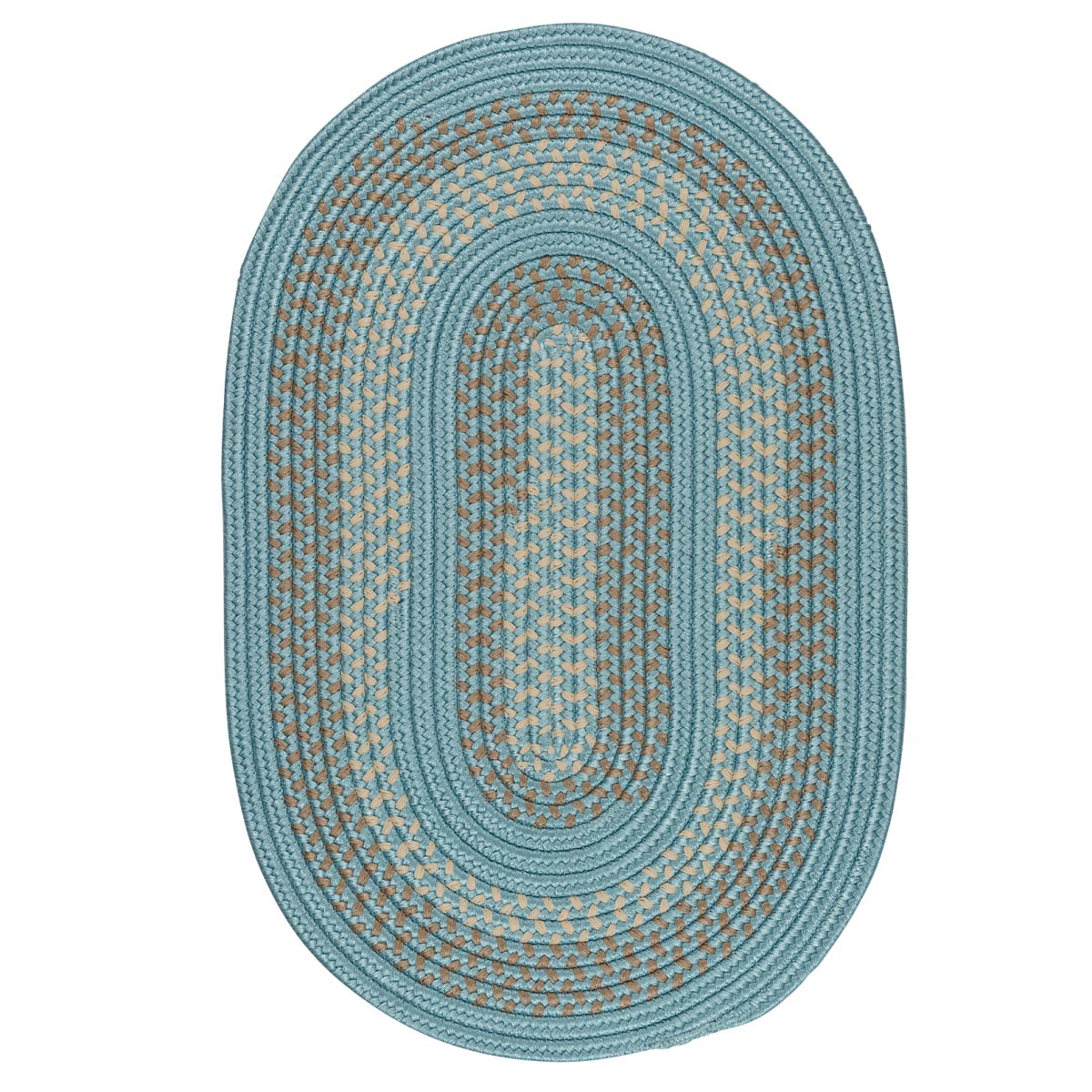 Georgetown Federal Blue Outdoor Braided Oval Rugs