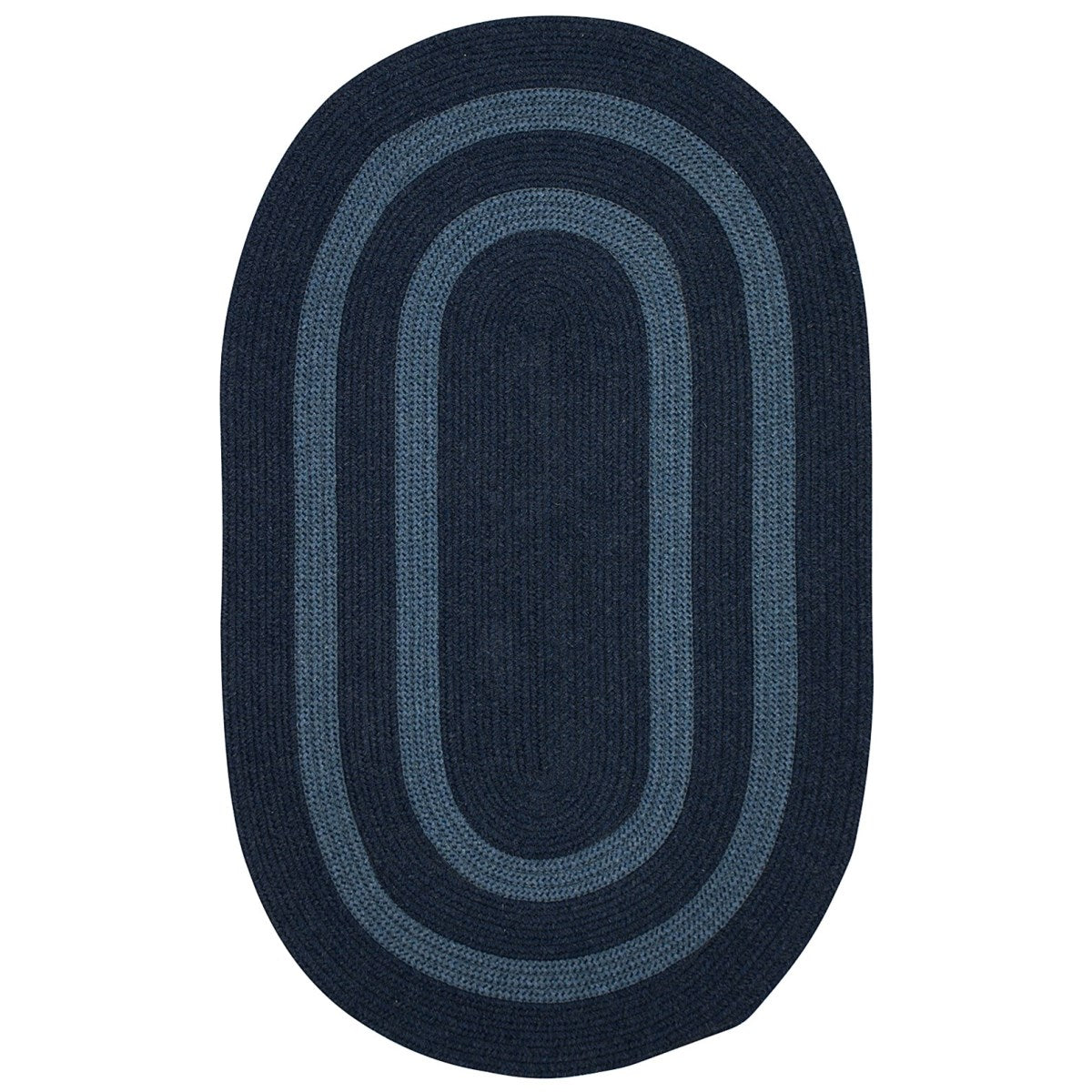 Graywood Navy Outdoor Braided Oval Rugs