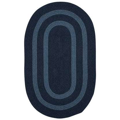Graywood Navy Outdoor Braided Oval Rugs