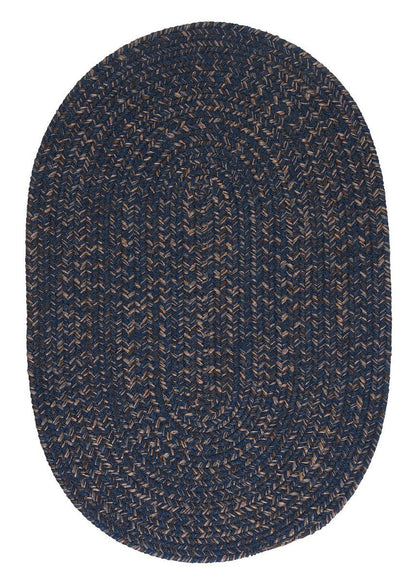 Hayward Navy Outdoor Braided Oval Rugs