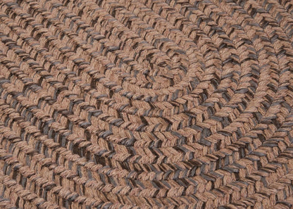 Hayward Mocha Outdoor Braided Oval Rugs