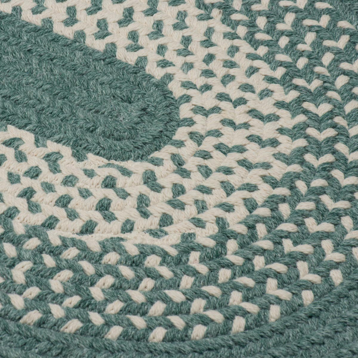 Jackson Teal Outdoor Braided Oval Rugs